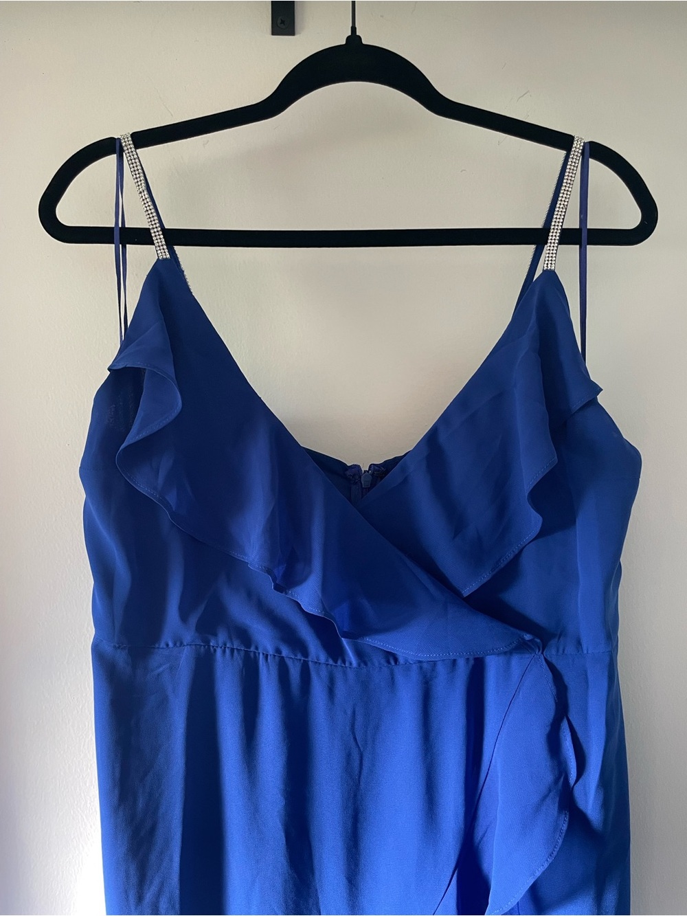 Royal Blue Ruffle Dress - Picture 2 of 6